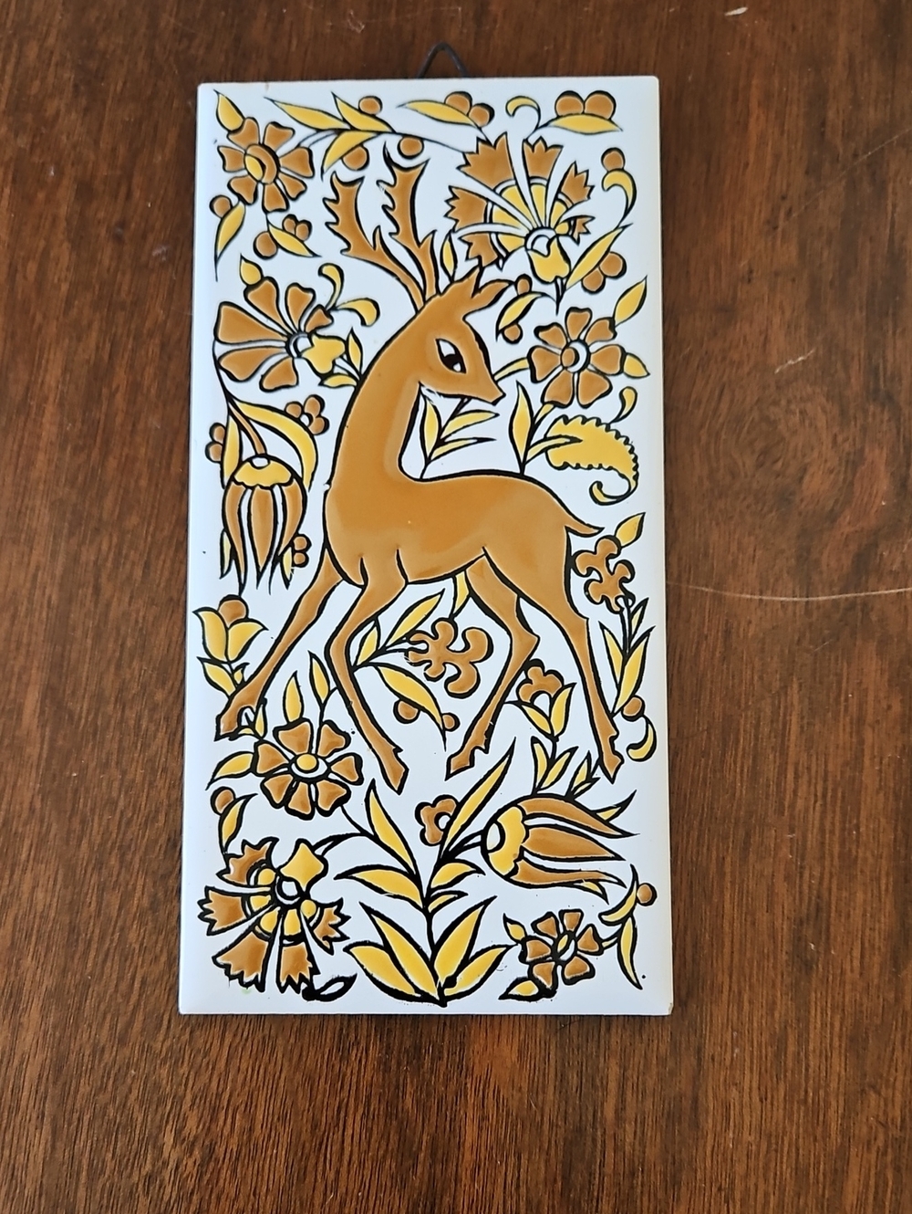Vintage Nassos Deer Wall Tile 6"X3"